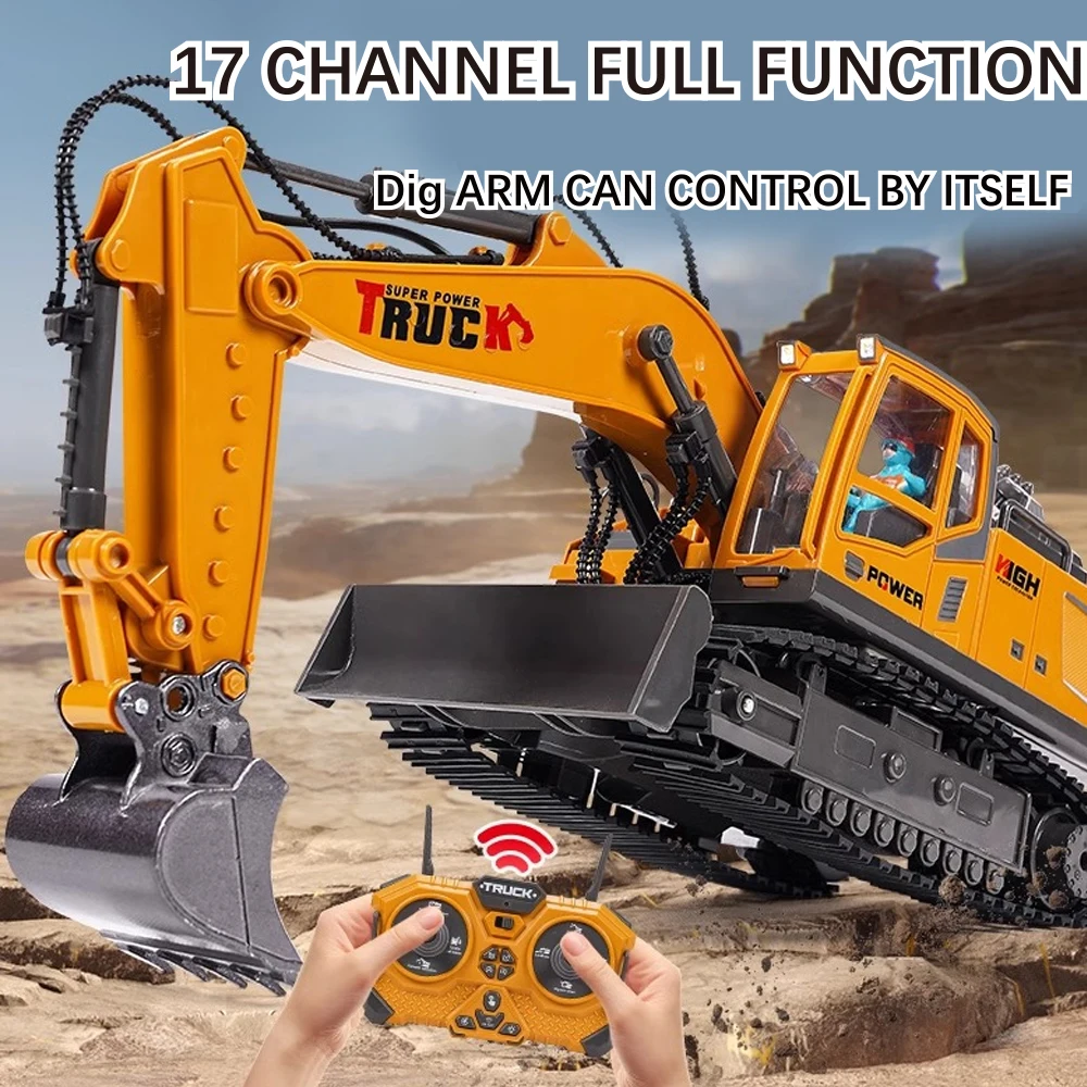 

New item 1:20 RC Alloy Excavator Big RC Dumper Tilting Cart 17 CH Rc Car Dump Truck Electric Remote Control Tractor Rc Trailer