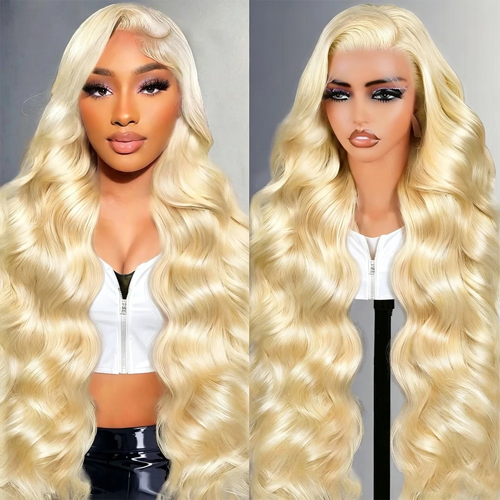 613 Blonde Body Wave Lace Front Wig - باروكة شعر بشري أشقر 613 بطول