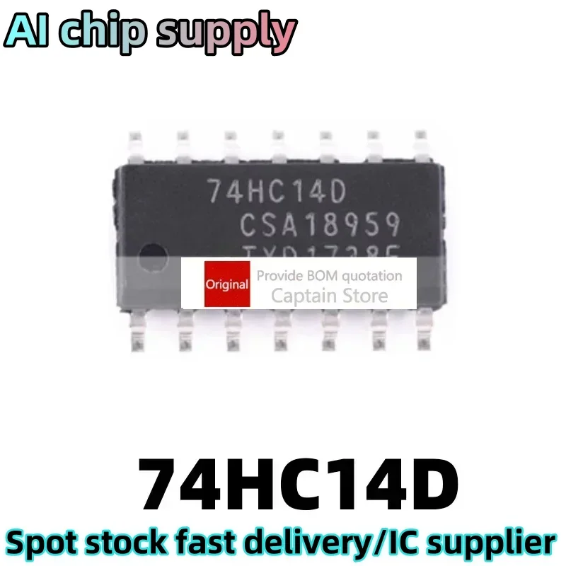 5PCS 74HC14 74HC14D  SOIC-14 hexagonal inverted Schmitt trigger logic chip