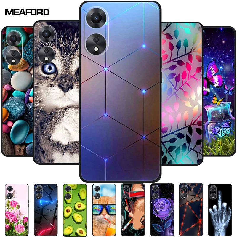 For OPPO A78 Case A 78 4G Fashion Silicone Soft TPU Protective Back Covers for Oppo A78 4G Phone Cases OPPOA78 CPH2565 Coques