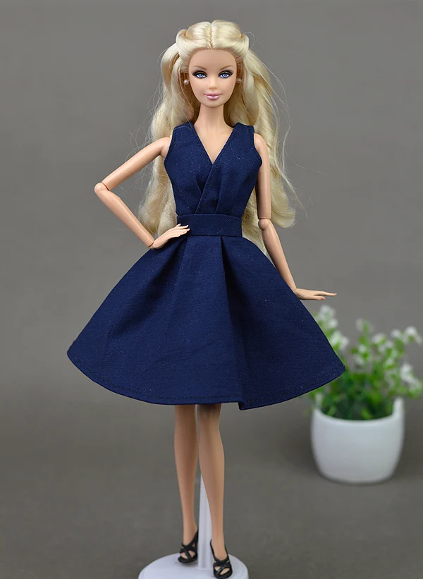 Vestido de noche clásico para muñeca Barbie, ropa puramente Manual para muñeca BJD 1/6, accesorios para muñecas, regalos para niñas