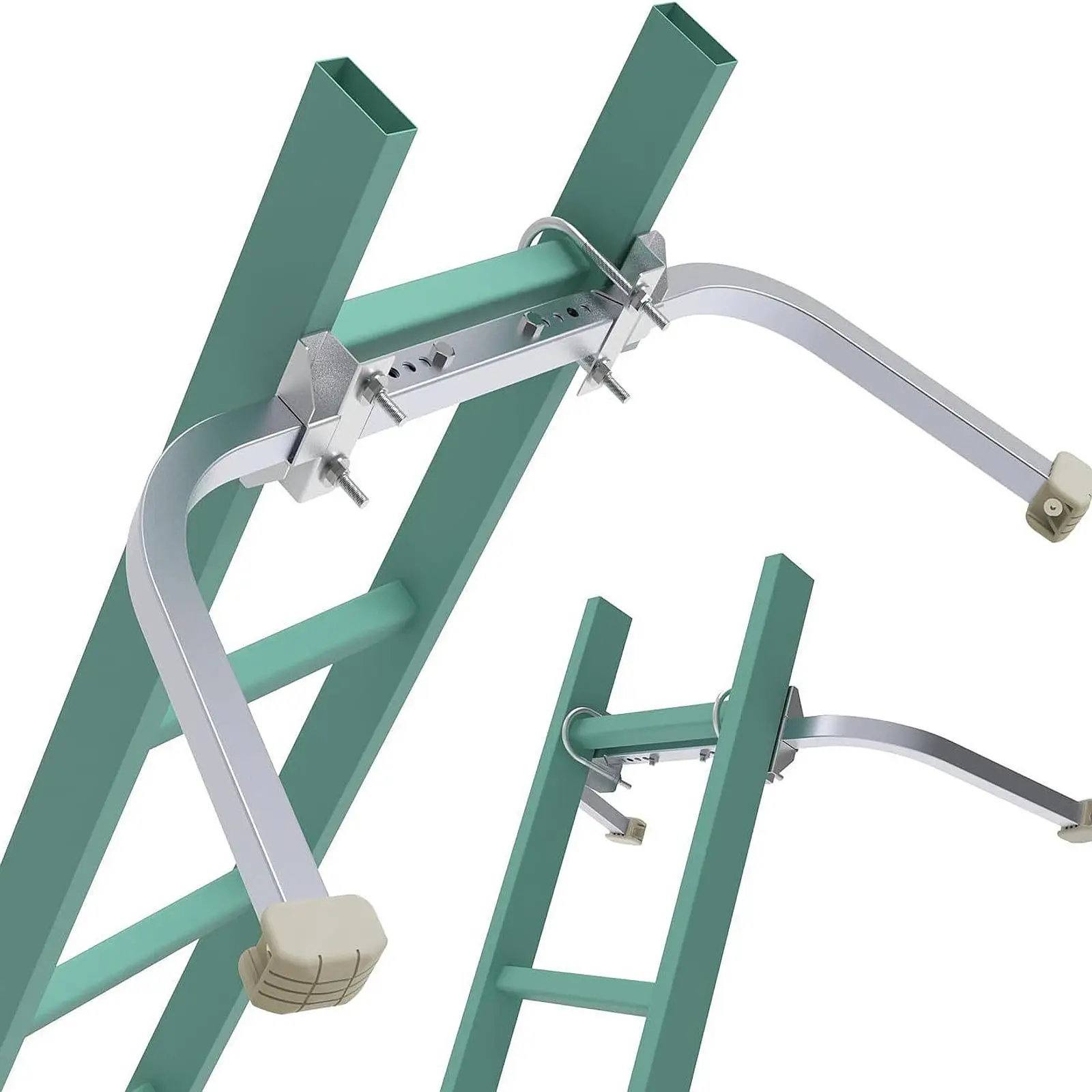 

Ladder Roof Hook Ladder Stabilizer Steel for Roof Gutter with Rubber Grip Bar Multifunctional Roof Ridge Extension