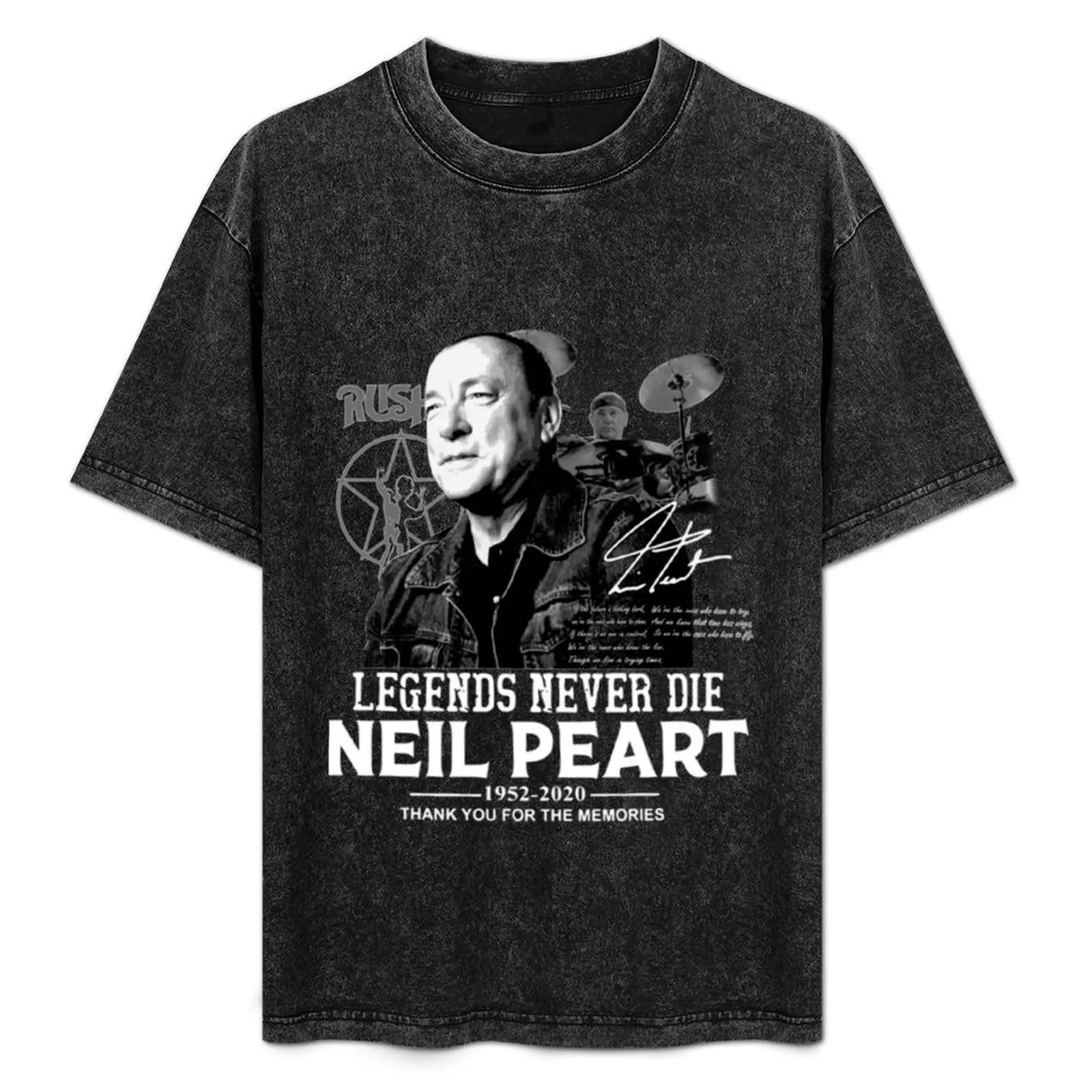 Neil Peart Legends Never Die T-Shirt Simple Print Design T-Shirt