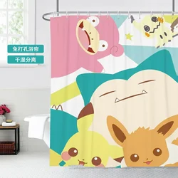 Kawaii  Cartoon  Shower Curtain Waterproof Polyester Curtain for Bedroom Home Decoration Child Gifts