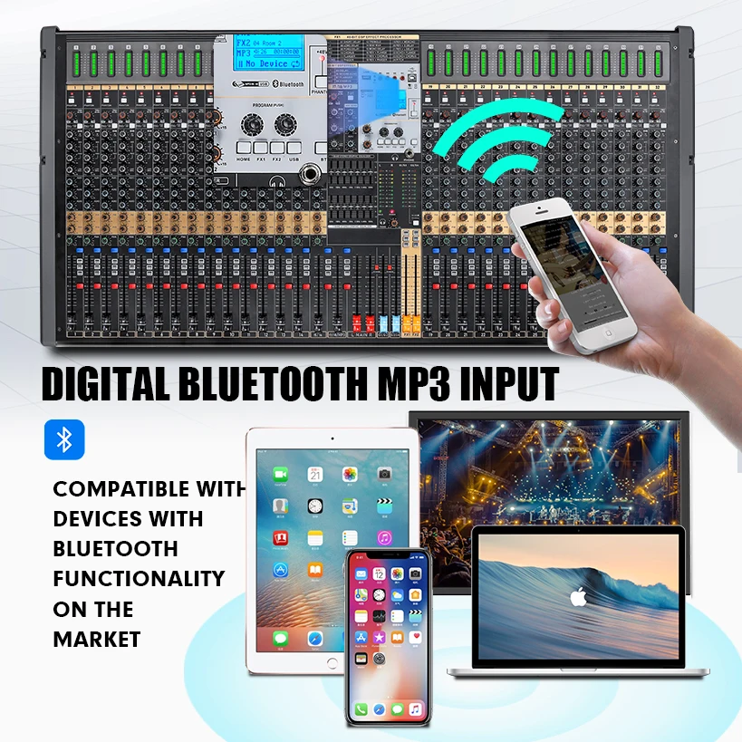 TFB-32 Professional 32-channel DJ digital mixer console for high-quality audio equipment for karaoke and voice performances