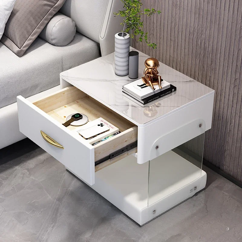 Storage Cabinet White Bedside Table Nightstands Sofa Side Bed Room Comfortable With Drawers for Bedroom Desk End Tables Nordic