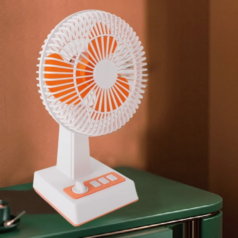 Portable USB Desk Fan Type C Small Powerful Quiet 3 Speeds Wind Mini Desktop Table Fan for Home Office Indoor Outdoor