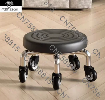 household mobile small bench leisure seat，Universal wheel pulley low stool