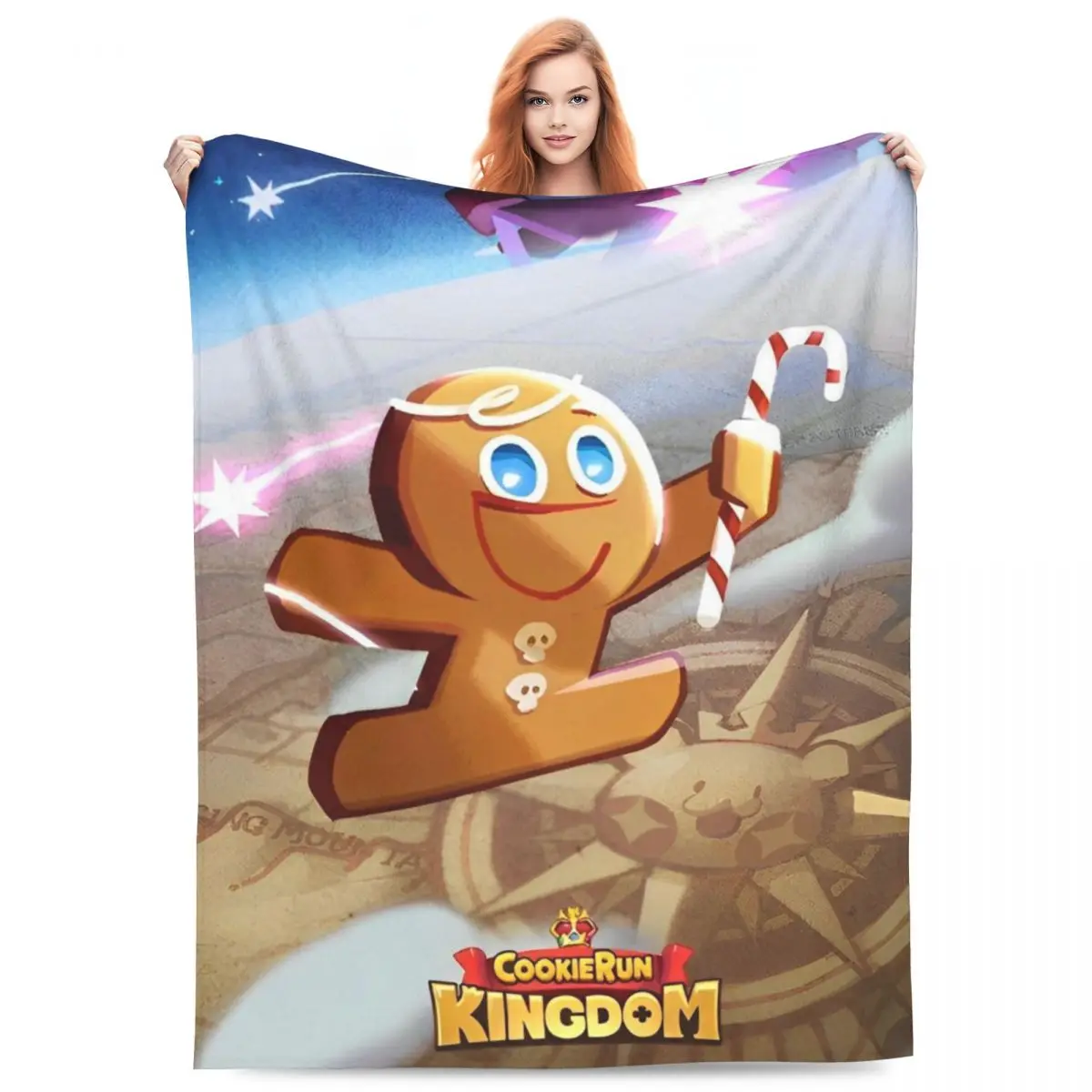 Cookie Run Kingdom Knitted Blankets Velvet Ultra-Soft Throw Blanket for Bedding Couch Bed Rug