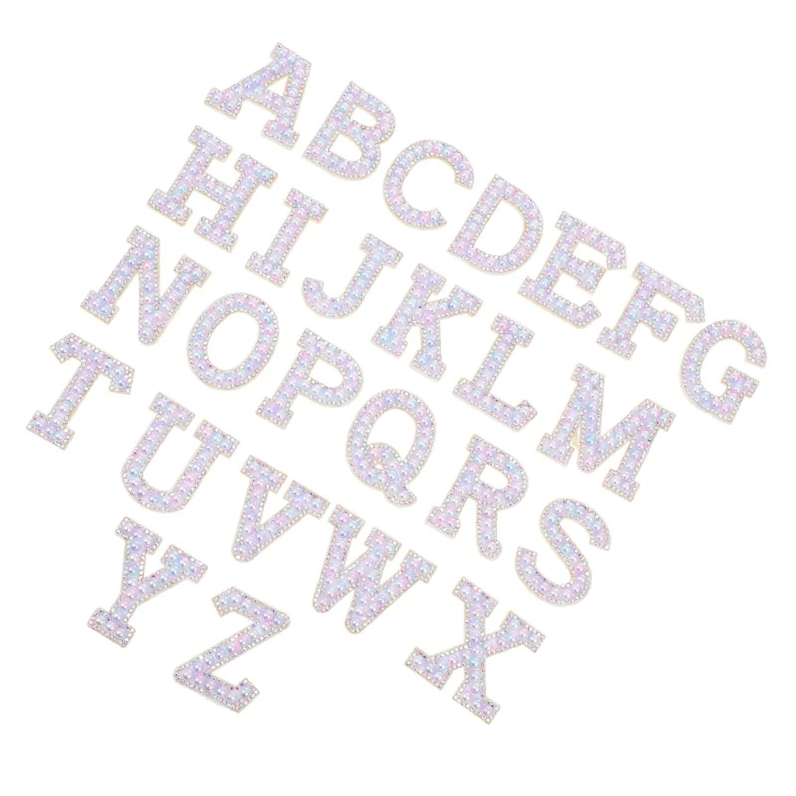 

26 pcs Decorative Patch Stickers Polyester Alphabet Embroidered Child Apparel Iron On Patches Clothing Appliques Repairing