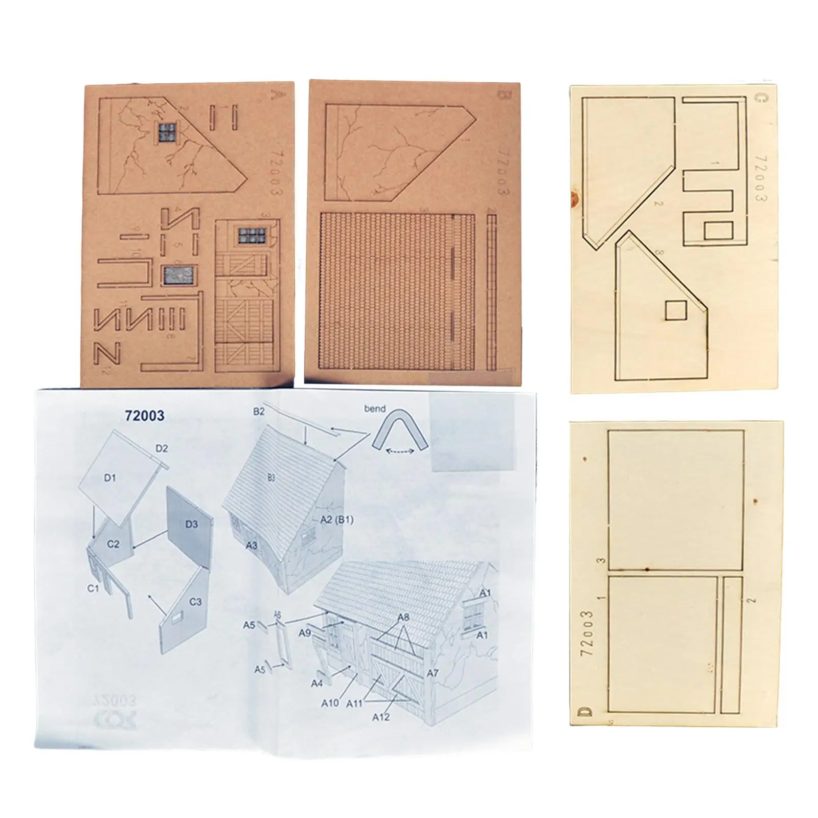 1/72 Layout Construction Building Model Set for Landscape Building Materials