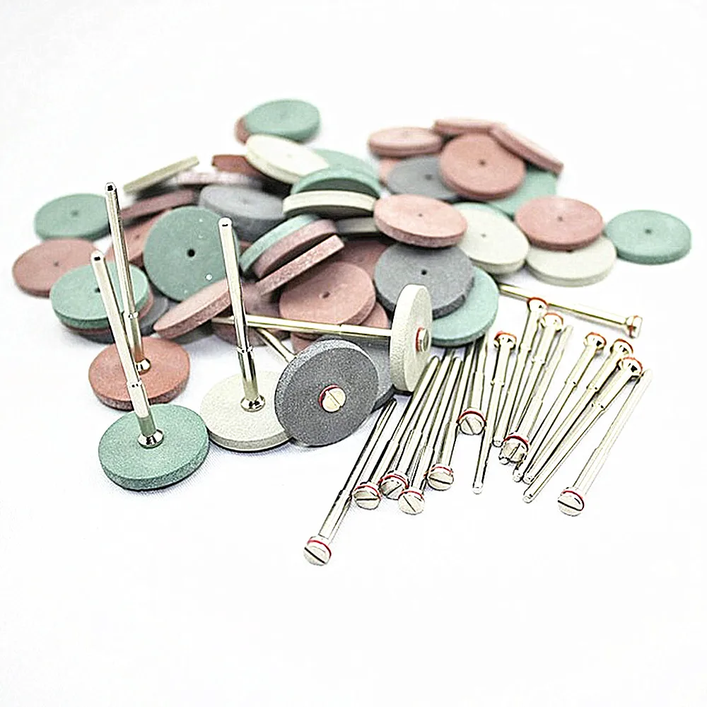 

50Pcs Dental Polishing Wheels Burs Silicone Rubber Polishers For Dental Lab Materials