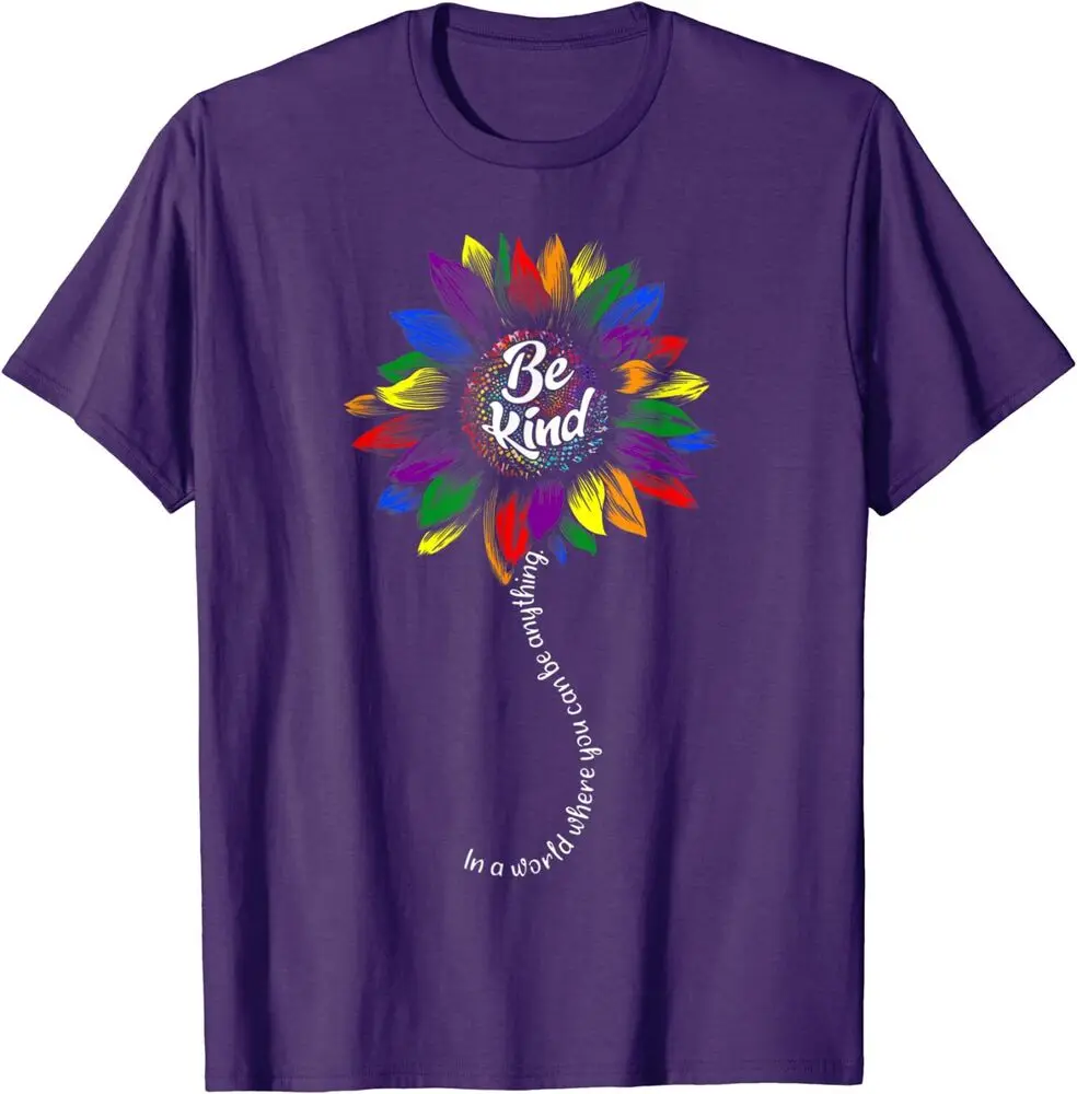 Sunflower Autism Awareness Be Kind Puzzle Support Unisex T-Shirt Size -5XL