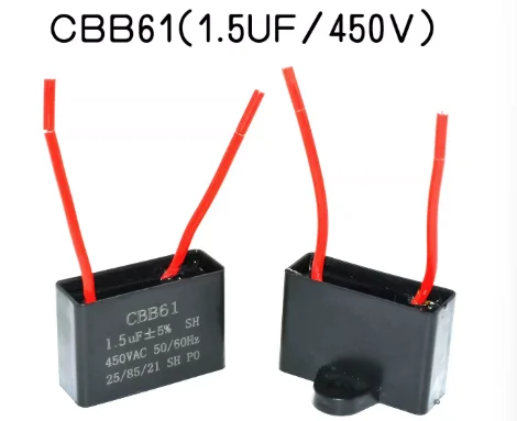 CBB61 Start Capacitance 1.5uF 450V 50/60Hz for Electric Fan Range Hood