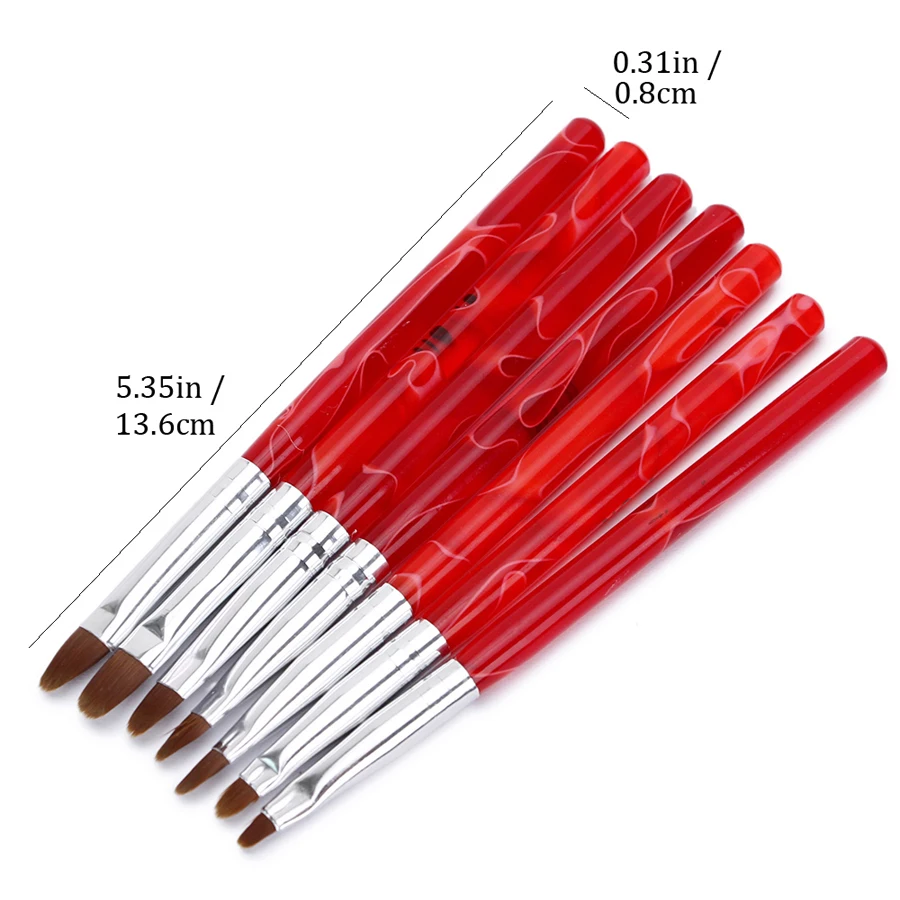 Nail Art Pinsel Set, Dual-Ended Dotting Pen Zeichnung Schnitzen Marmor Nagelstift Flat Liner für Acryl Gel Polish Maniküre – Detail 12