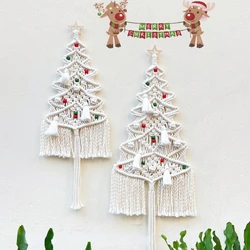 Macrame Christmas Tree White Pine Tree Christmas Wall Hanging Boho Christmas Decor Farmhouse Xmas Decor Unique Christmas Gift