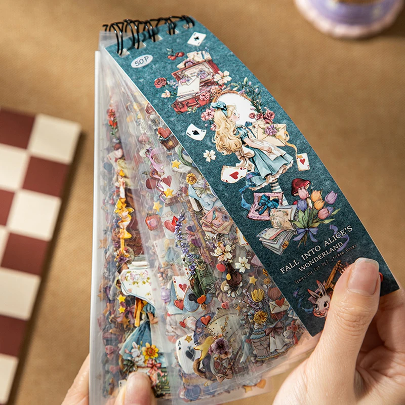 

Mr.Paper 50Sheets/Book Fairy Tale Theme Die-cut PET Sticker Book DIY Journal Supplies for Phone Case Envelope Calendar Cup Decor