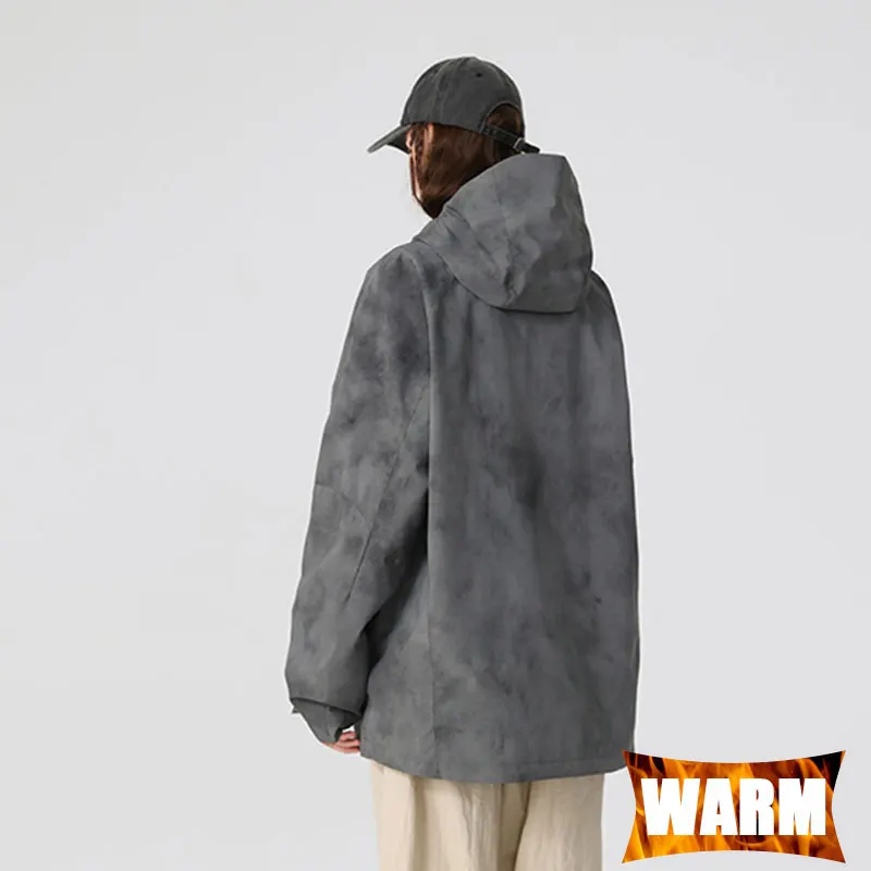 Autumn Winter 3-in-1 Jacket Windproof Skin-friendly Warmth Unisex Casual Sports Hooded Coat Running Fitness Hiking Sports Jacket