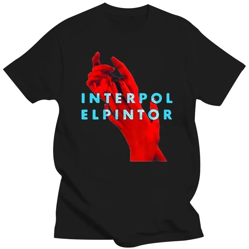CC Interpol El Pintor Album Indie Shirts One Piece Rock Band T-Shirt Da Uomo Bianca E Nera-image