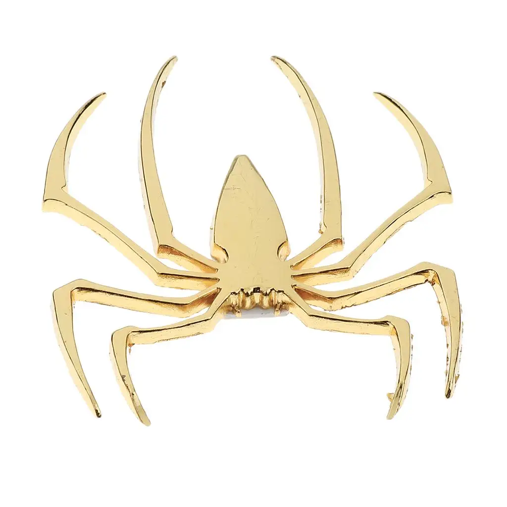 Car Truck Motor Decor Decal 3D Gold Spider Metal Shape Emblem Sticker