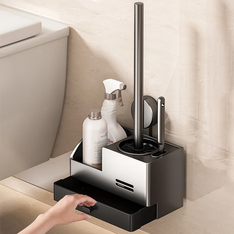 Suction Cup Bathroom Tissue Box Wall Mounted No Drilling Toilet Paper Holder Roll Paper Storage Rack Hygienic Kitchen Organizer