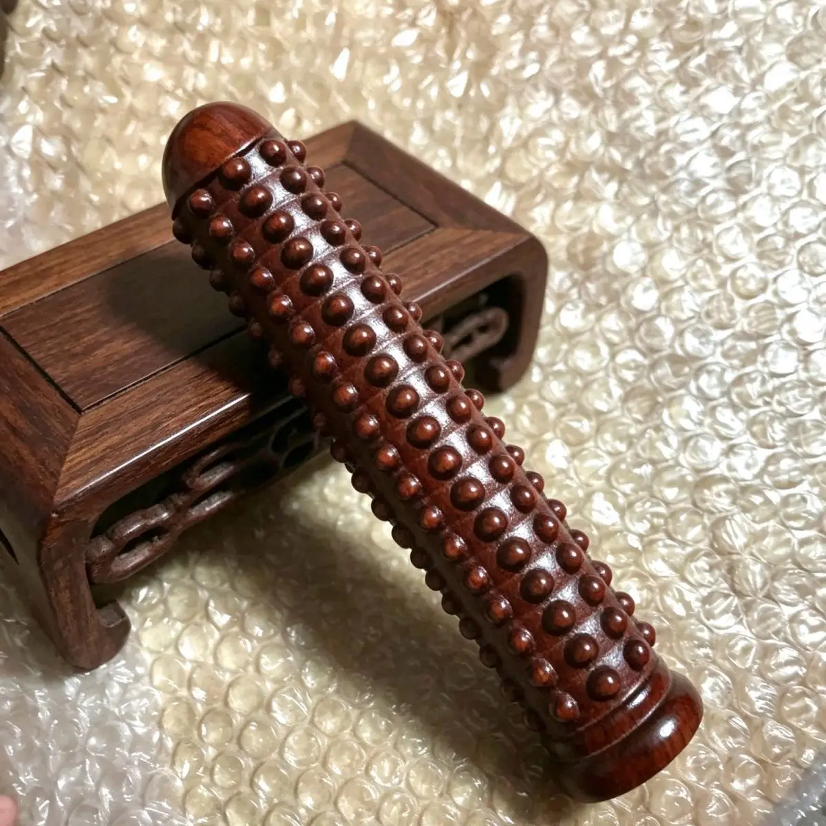 16cm Portable EDC Creative Solid Wood Massage Short Stick Roller Muscle Massage Tools
