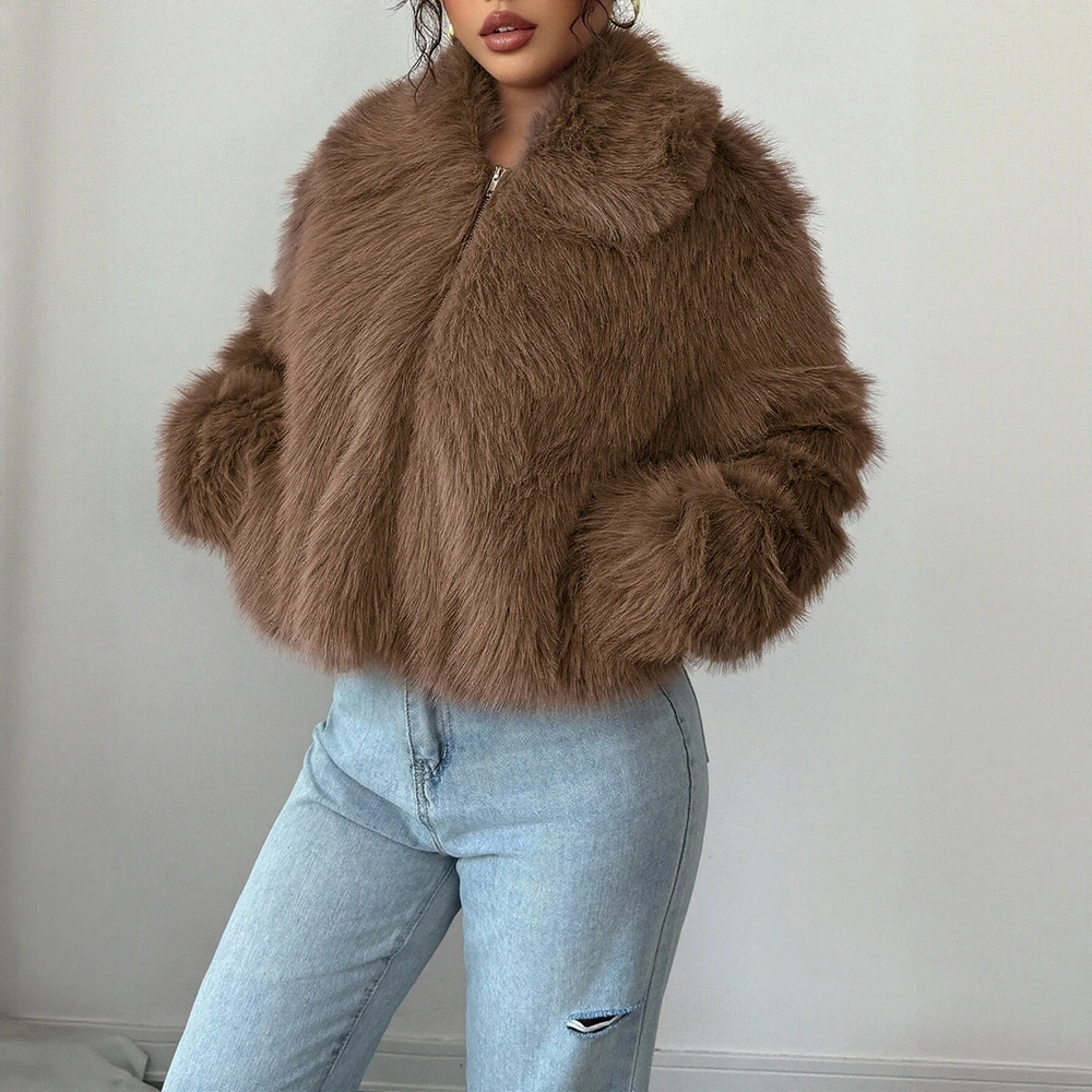 

Casual Pure Color Coat Autumn Winter Clothes Fashion Element: No Decoration Style: Casual Women's Top Coat