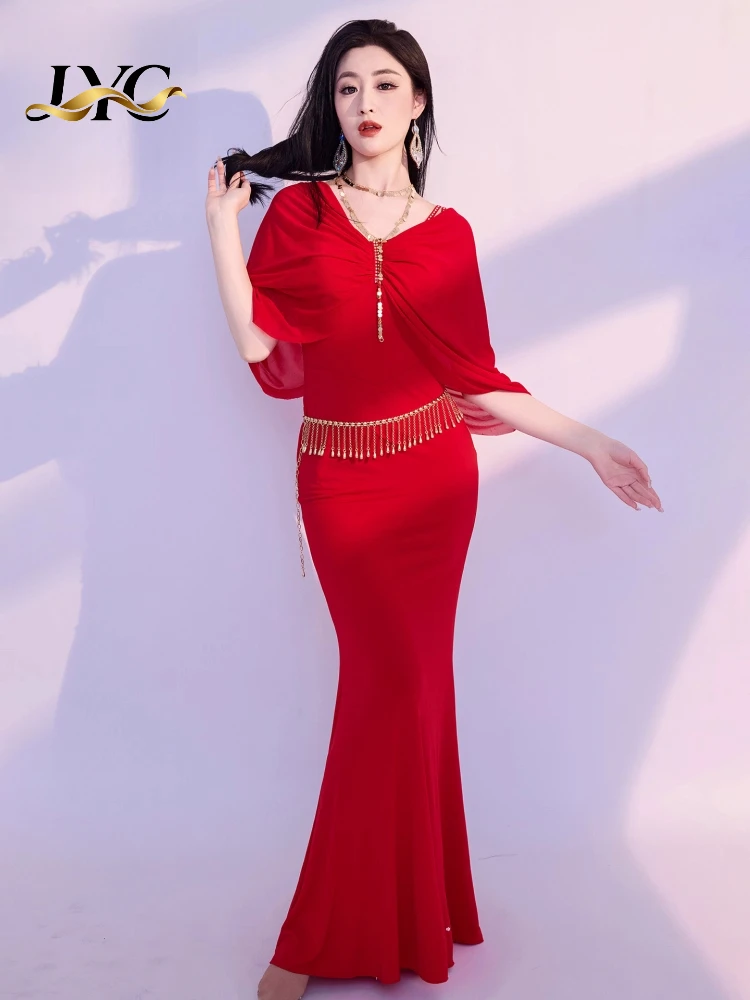 Innovative Design Belly Dance Training Suit Sexy Strappy Dress With Belly Concealment For Oriental Dance Show