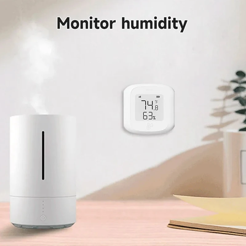 Tuya Smart Zigbee Detector inalámbrico, conexión inteligente, Sensor de temperatura y humedad, soporte para el hogar