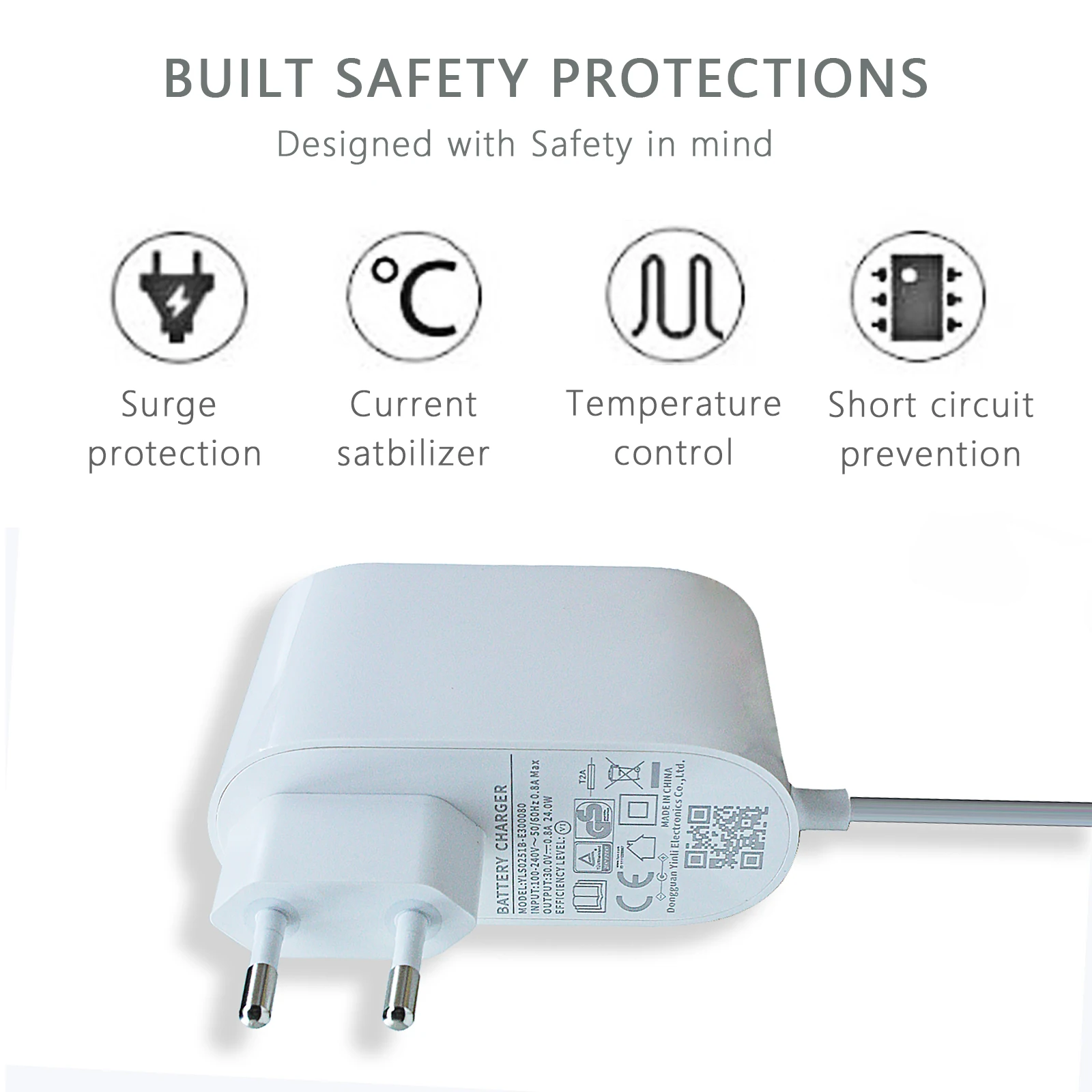 Adaptateur secteur avec prise UE, chargeur de batterie, pièces de rechange, accessoires d'origine Dreame, V9, V9P, V10, V11, V12, T10, T20, T30