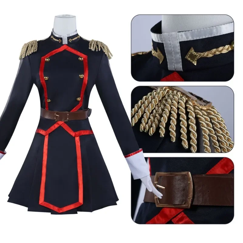 Anime Chained Soldier Uzen Kyouka Cosplay Costume Uniform Socks Dress Anti-Demon Corps 7th Unit Chief Halloween Party for Adult