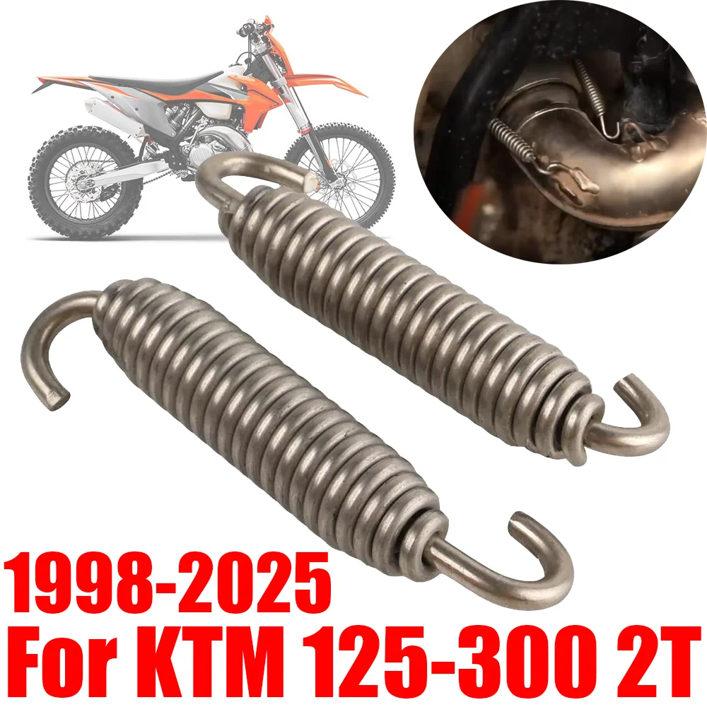 For KTM 125 150 200 250 300 2T 1998 - 2025 Motorcycle Parts Exhaust Pipe Spring Silencer Tail Pipe Tailpipe Retaining Springs