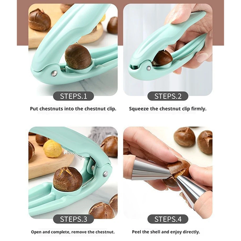 2026 جديد المكسرات المقشر الكستناء كليب الجوز كماشة المنزل المعادن الكستناء المقشر الجوز فتاحة القاطع قصف أدوات مطبخ