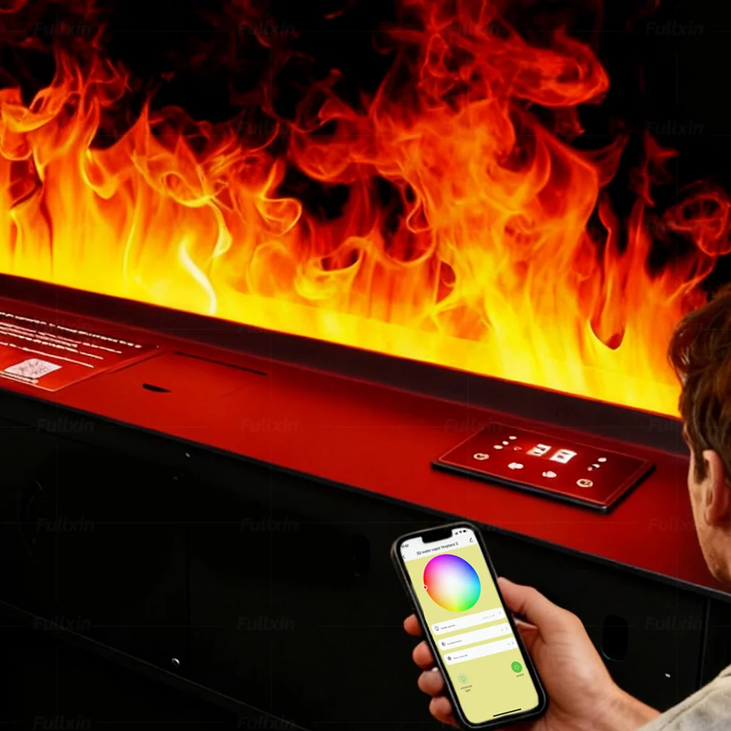 

Локальный склад, США и ЕС, 3D-камин на водяном паре с УФ-электрическим камином, интеллектуальное приложение и дистанционное управление, быстрая доставка