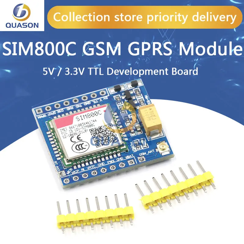 SIM800C GSM GPRS Module 5V/3.3V TTL Development Board IPEX With Bluetooth And TTS For Arduino STM32 C51 forArduino