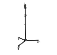 E-IMAGE PSK04 Professional Tripod Kit Aluminum Folding Wheeled Base Roller Light Stand with Dual Mini Holder For Broadcast