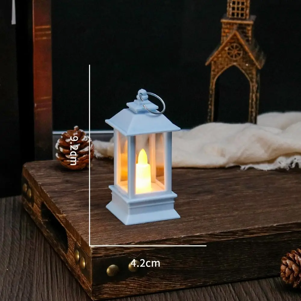 Retro LED เทียนอิเล็กทรอนิกส์แสง Flameless WARM Light MINI Square Night ไฟตะขอแบตเตอรี่ดําเนินการตกแต่งต้นคริสต์มาส