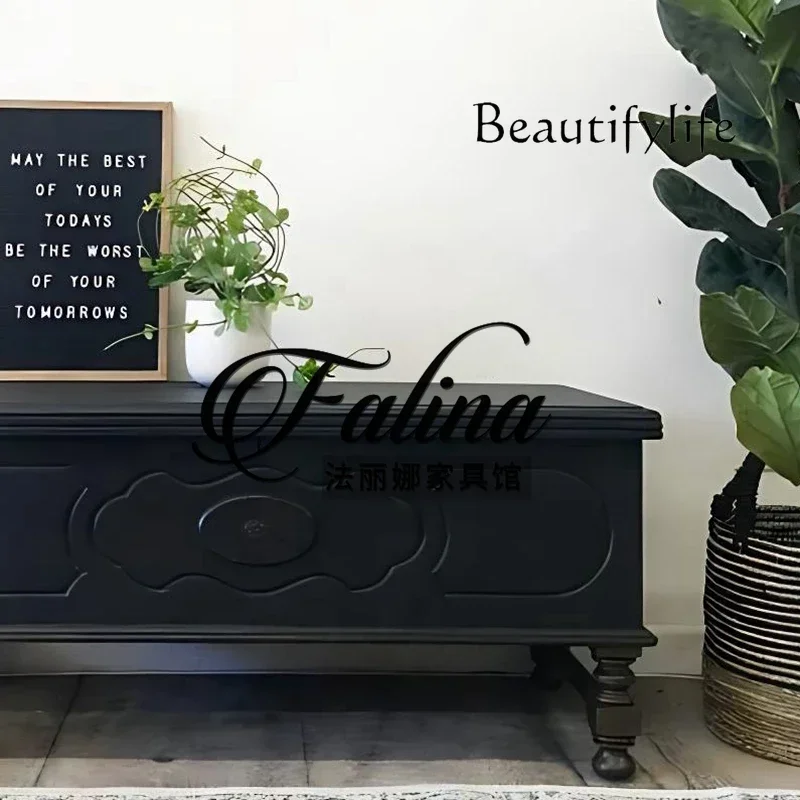 VV W الفرنسية الراقية الرجعية نمط طاولة القهوة الخشب الصلب نحت زهرة فيلا الأوروبية الفاخرة المحكمة غرفة المعيشة القهوة العتيقة T #3