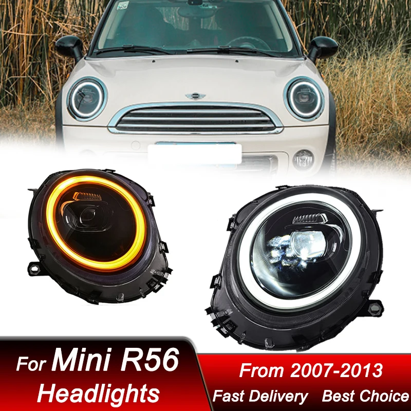

Hot Car Led Headlights For BMW Mini R55 R56 07-13 new style full LED Headlamp Assembly Upgrade Projector Lens Accessories Kit