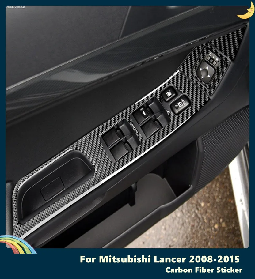 

For Mitsubishi Lancer 2008-2015 Styling Accessories Car Interior Decoration Protection Carbon Fiber Sticker