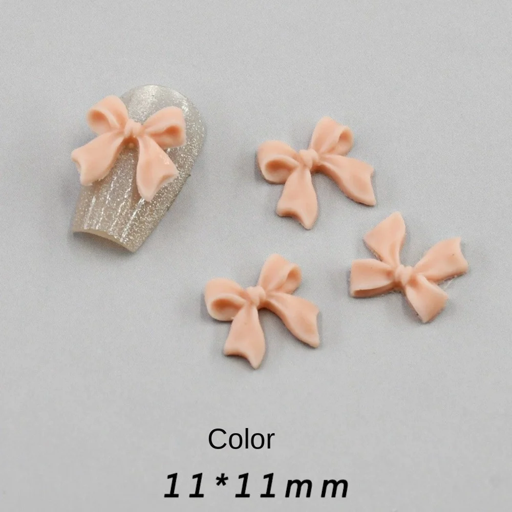 Resina dos desenhos animados fosco fita manicure ornamentos, DIY Nail Art decoração, durável bowknot bowknot, 50pcs