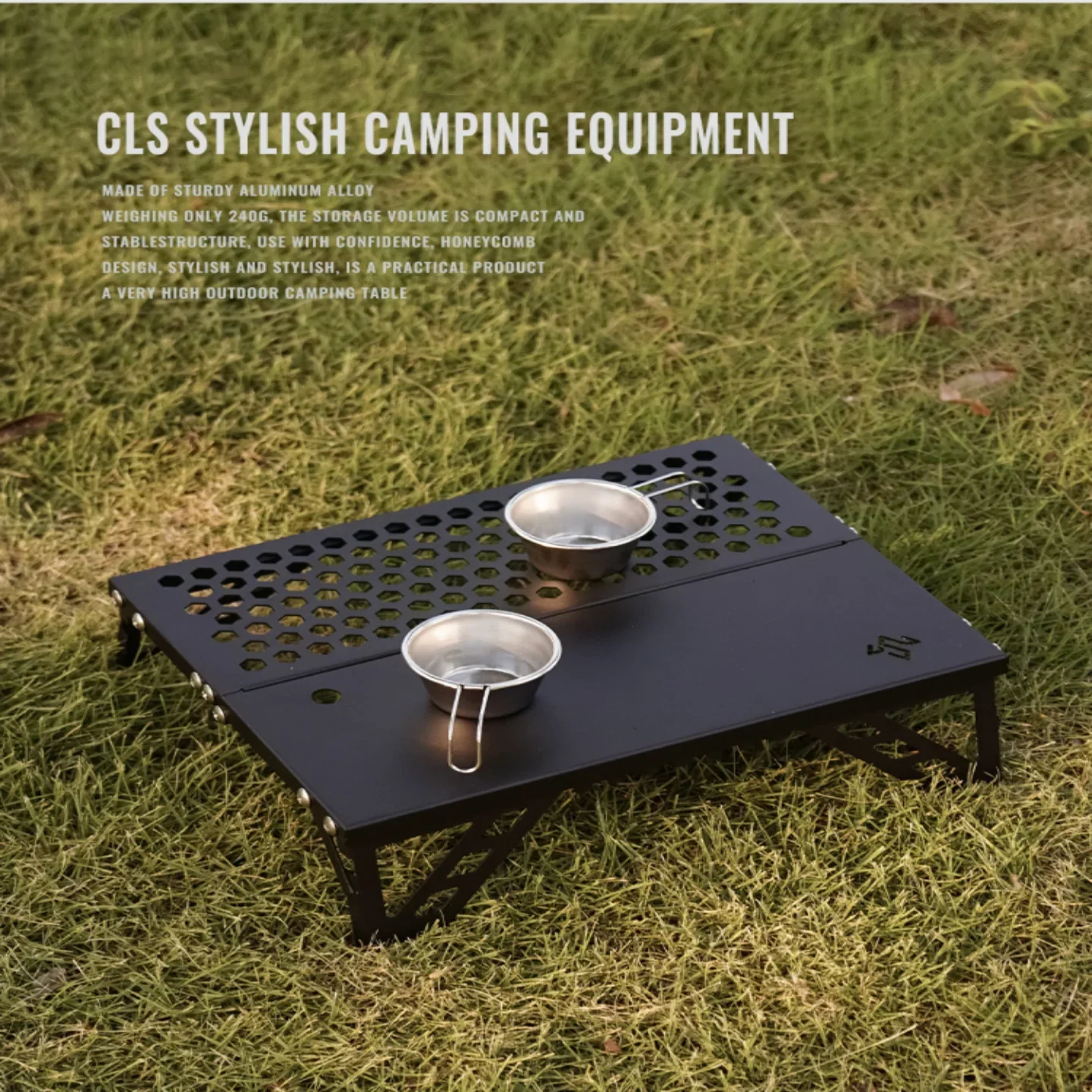 CLS Outdoor Mini Folding Aluminum Table Super Lightweight Pocket Table for BBQ Mountaineering Picnic Single Small Tea Table