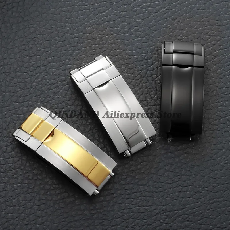 مشبك ساعة رولكس دايتونا الغواصة GMT يخت ماستر 9x16 مللي متر مشبك من الفولاذ المقاوم للصدأ حزام مشبك حزام الساعات زر ساعة معدني