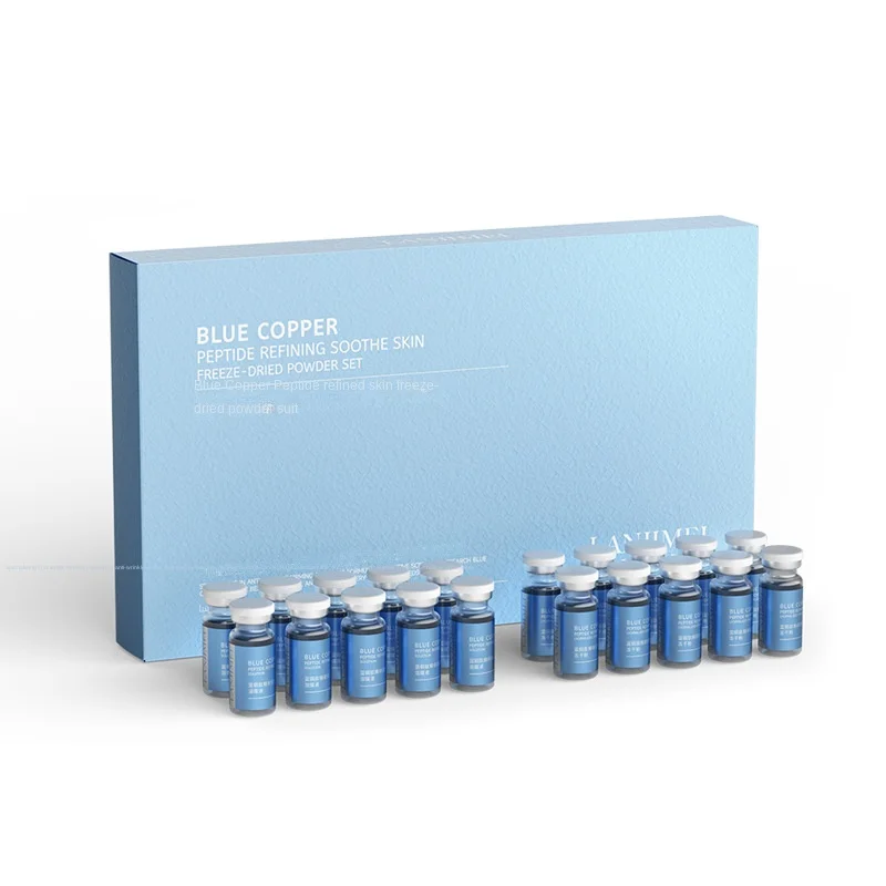 Blue Copper Peptide Moisturizing Essence Removal Smooth Lines Anti Fine Age Serum Brighten Fade Lifting Firmin