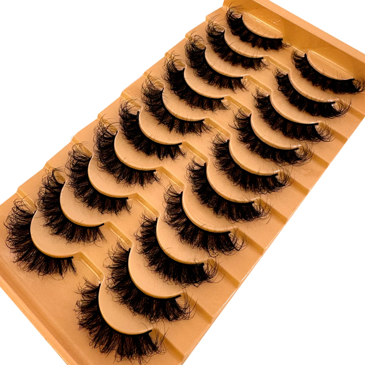 10 Pairs Fluffy Faux Mink Lashes Short long Messy Wispy Natural Eyelashes Hamdmade Real 3D Mink Eyelashes Makeup False Lashes