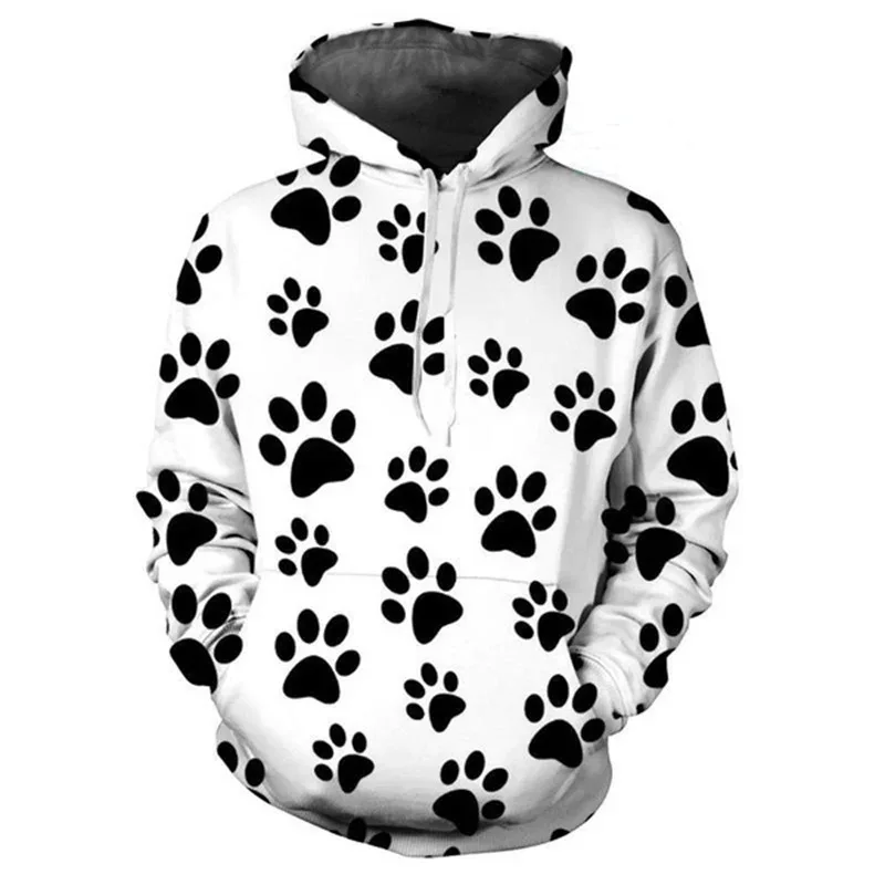 New for Autumn/Winter 2026: Men's stylish streetwear hoodie featuring a playful, unique 3D paw print design.