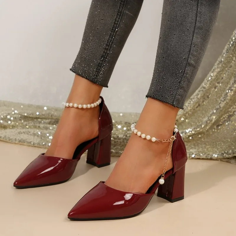 

Hot Sale Women Pointed Toe Heels Shoes Sandals 2025 Fashion Summer New Woman designer shoes Dress Party Pumps Slides High Heels