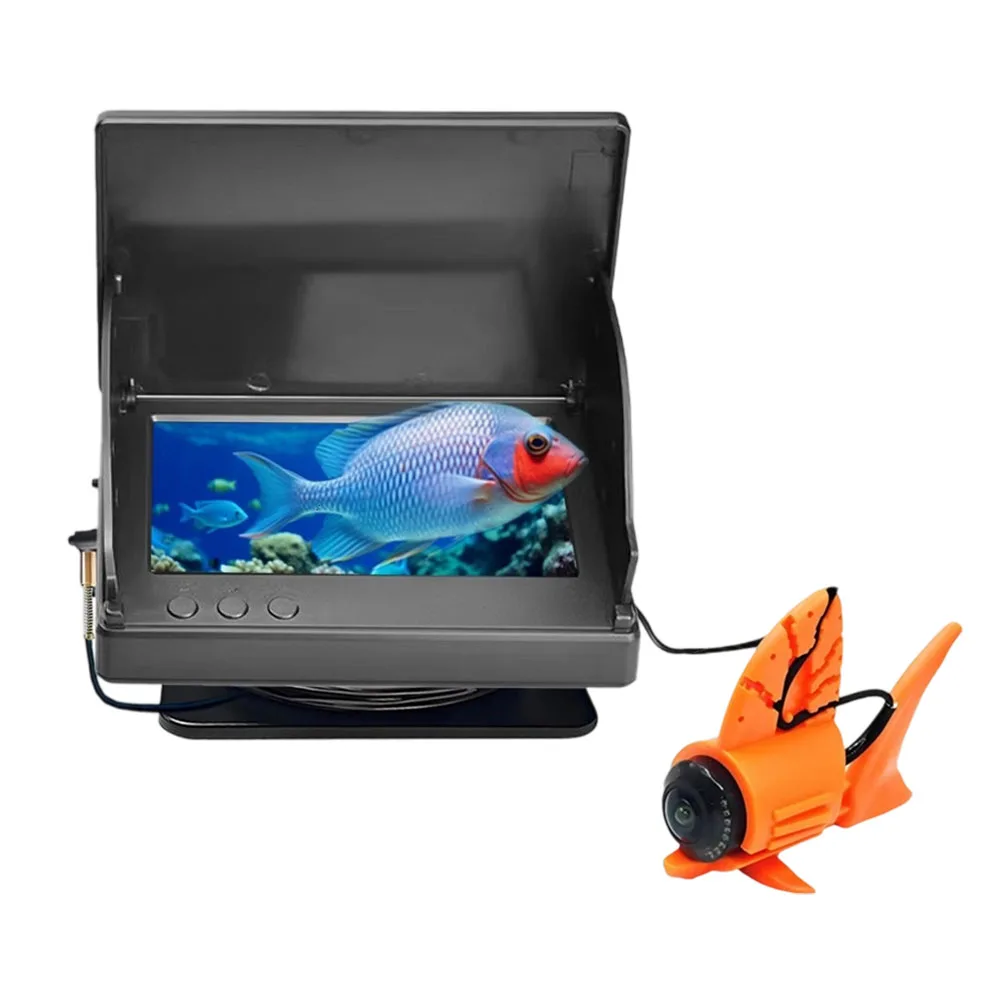 

1x-1,4x зум, 4,3/5-дюймовый IPS-дисплей, эхолот Ultra HD 220 ° Рыболовная камера, подходящая для ночной рыбалки, подводная техника