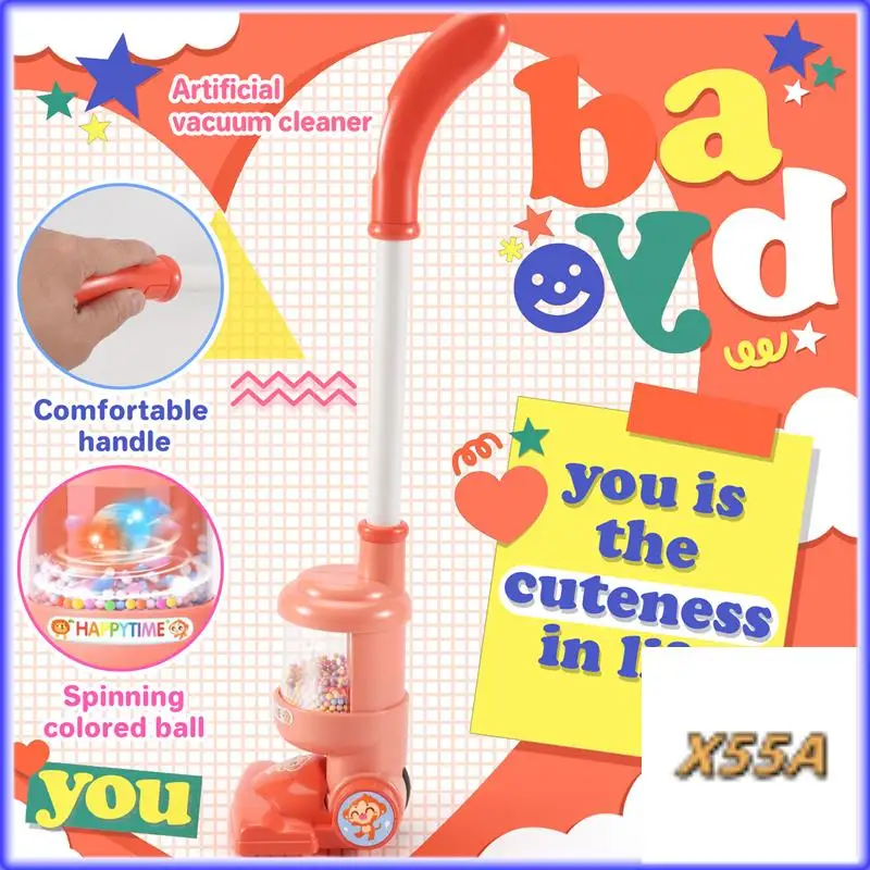 XX-Children مكنسة كهربائية كهربائية محاكاة فراغ الماسك الاطفال التظاهر تنظيف مكنسة كهربائية صغيرة تعليمية