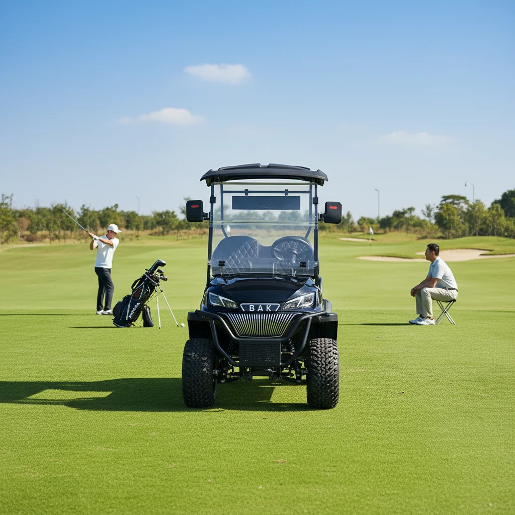 Customizable 48V 3-4 Seater 4WD Electric Golf Cart Lithium Battery Utility Vehicle for Hunting Resort Use with Bag Stand